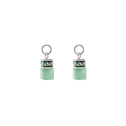 EAR ME UP Charm GeoCUBE® argento-verde chiaro