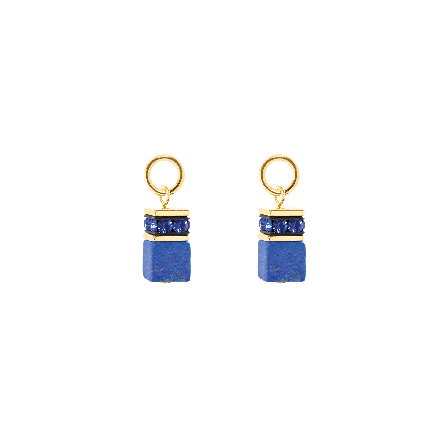EAR ME UP Charm GeoCUBE® oro-blu