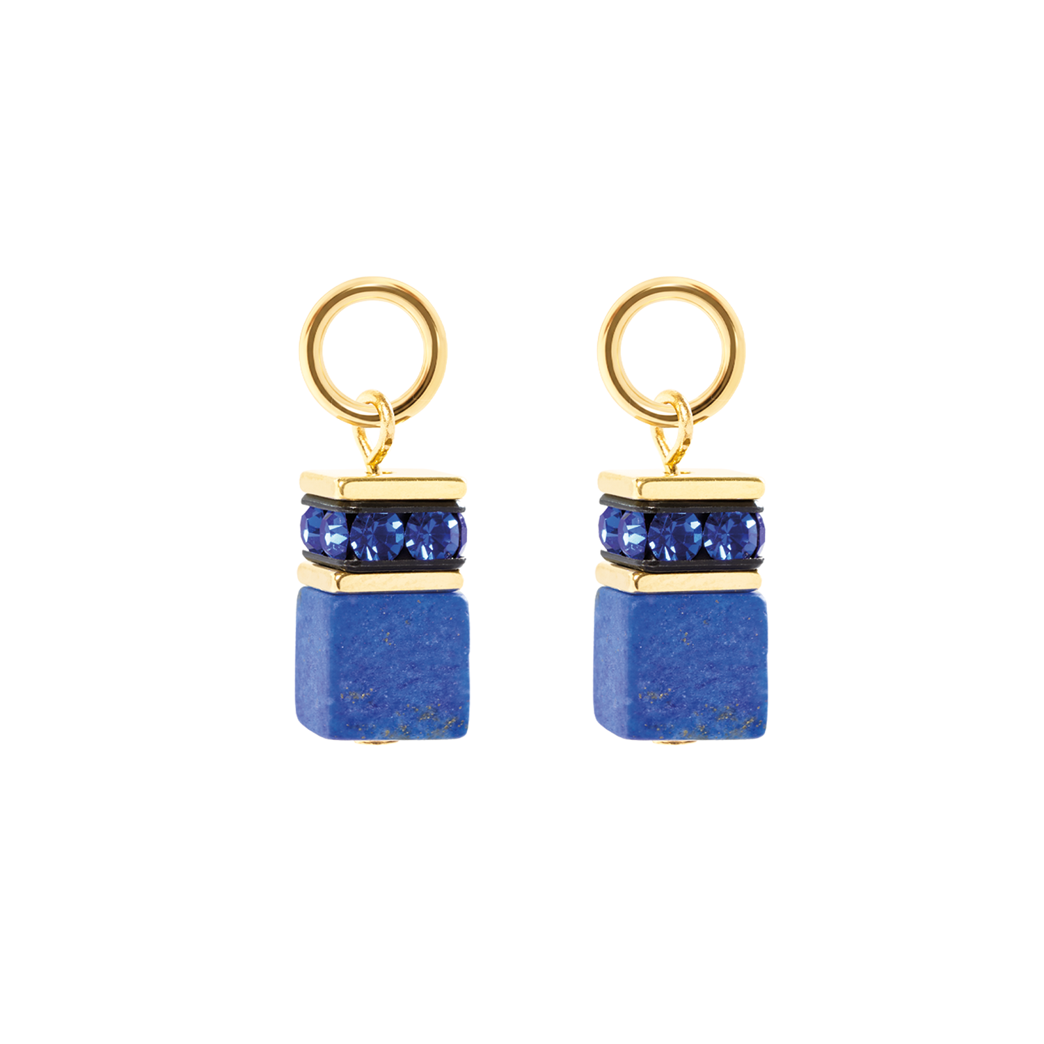EAR ME UP Charm GeoCUBE® oro-blu