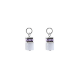 EAR ME UP Charm GeoCUBE® argento-azzurro