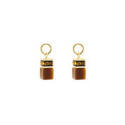 EAR ME UP Charm GeoCUBE® oro-marrone