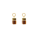 EAR ME UP Charm GeoCUBE® oro-marrone