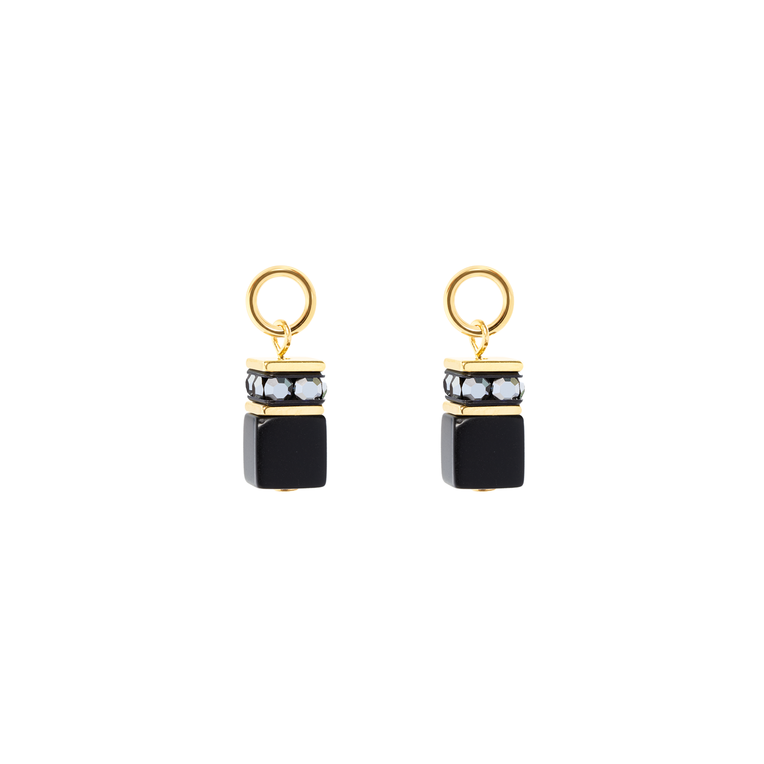 EAR ME UP Charm GeoCUBE® oro-nero