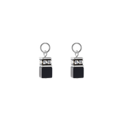EAR ME UP Charm GeoCUBE® argento-nero