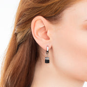 EAR ME UP Charm GeoCUBE® argento-nero