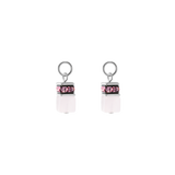 EAR ME UP Charm GeoCUBE® argento-rosa
