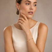 COEUR DE LION Bracciale rigido aperto Spikes oro – indossato