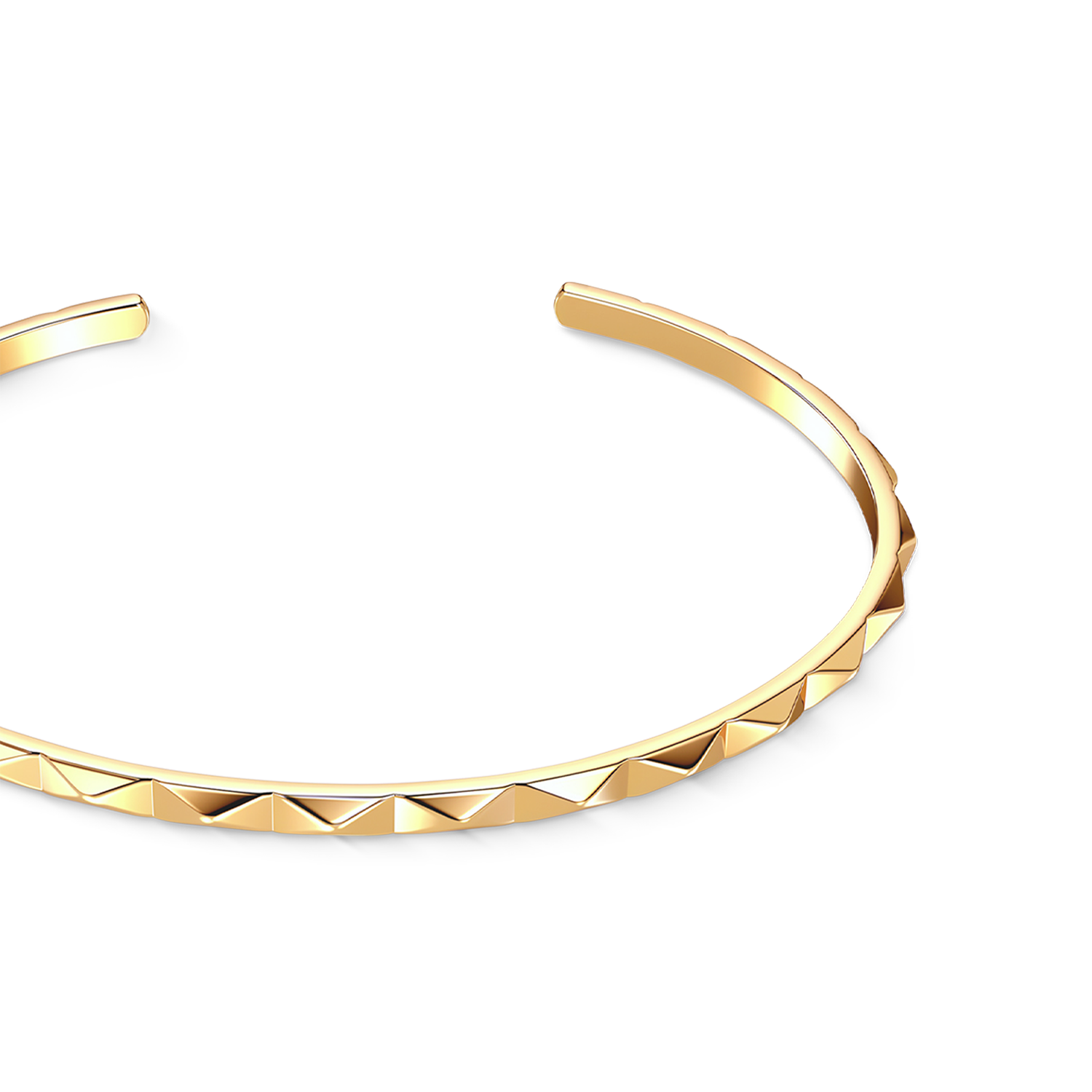 Bracciale rigido aperto Spikes oro