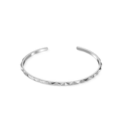 Bracciale rigido aperto Spikes argento