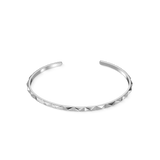 Bracciale rigido aperto Spikes argento