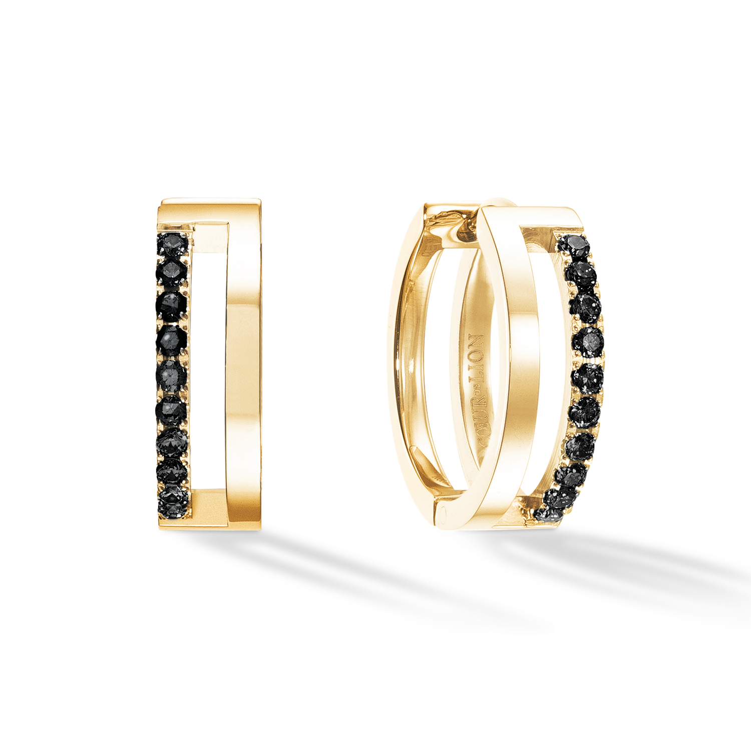 Eternal Unity orecchini a cerchio oro-nero