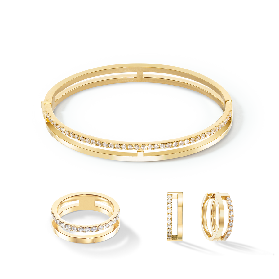Eternal Unity Bracciale oro-cristallo