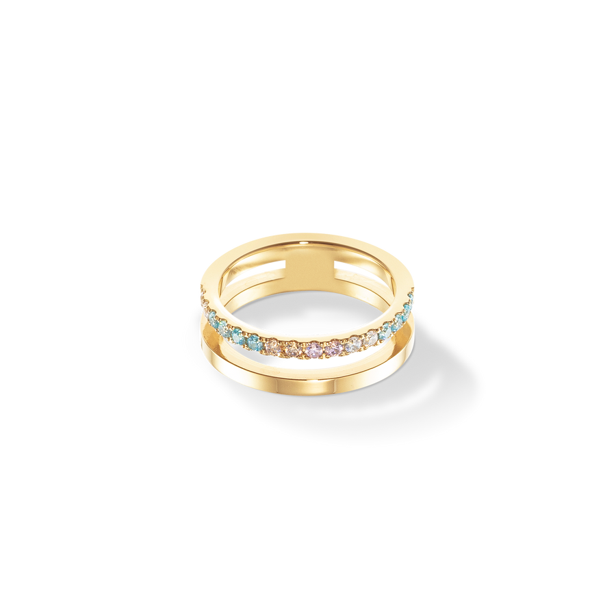 Eternal Unity Anello oro-multicolore pastello