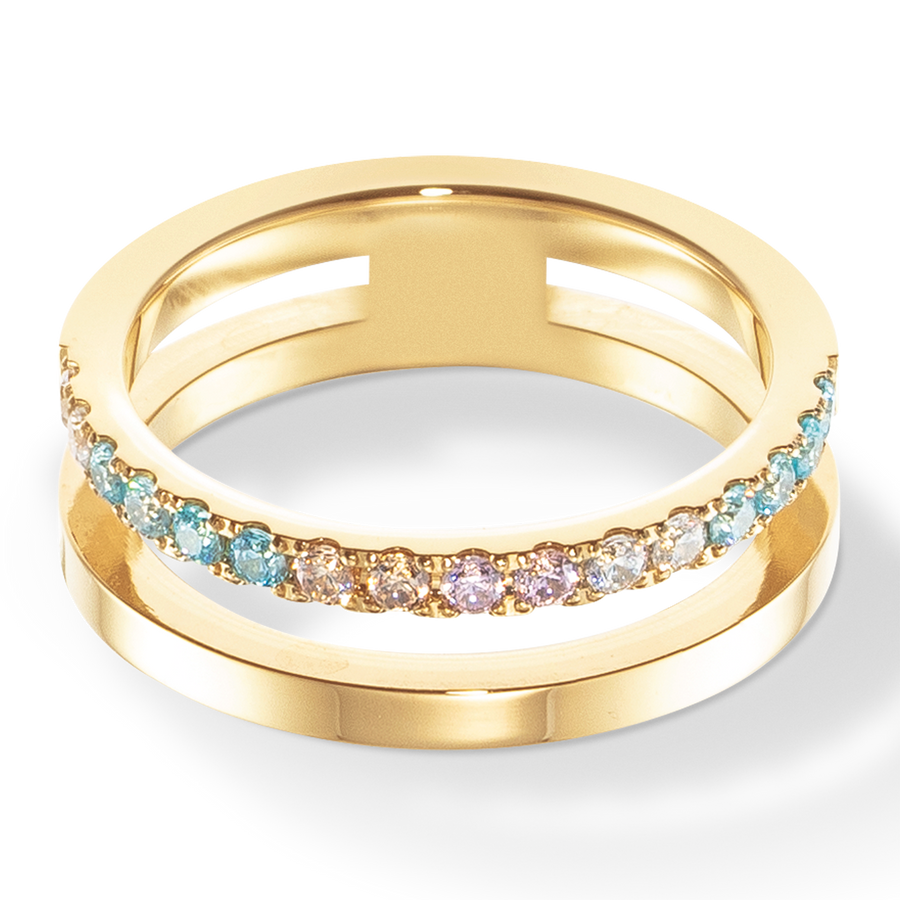 Eternal Unity Anello oro-multicolore pastello