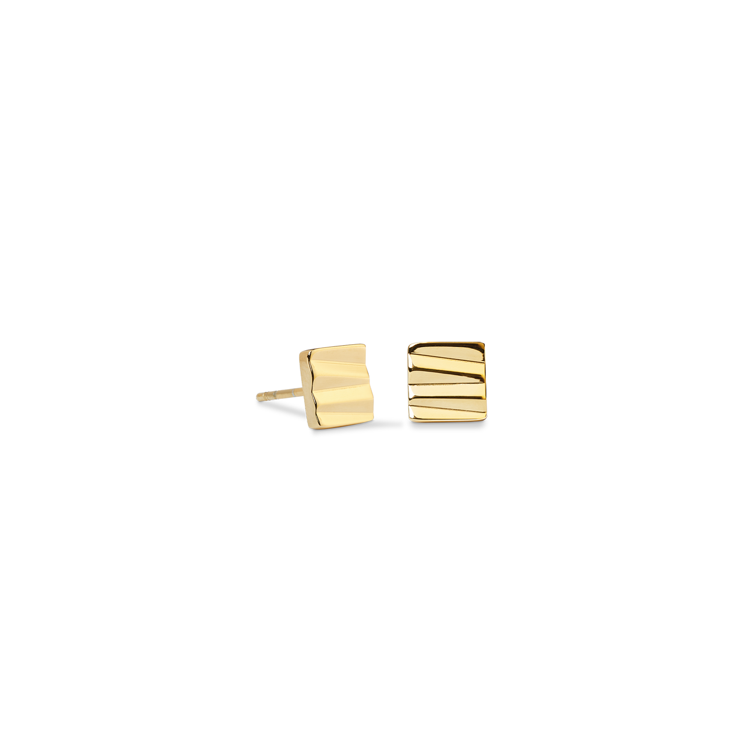 Orecchini a buco Square Wave oro