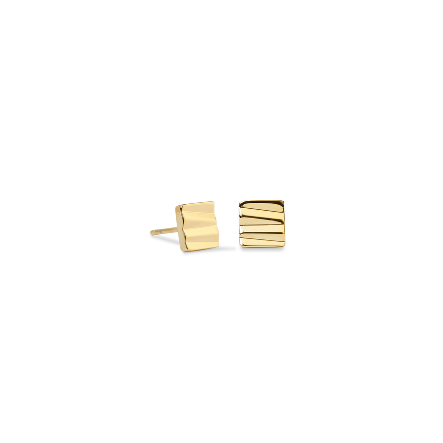 Orecchini a buco Square Wave oro