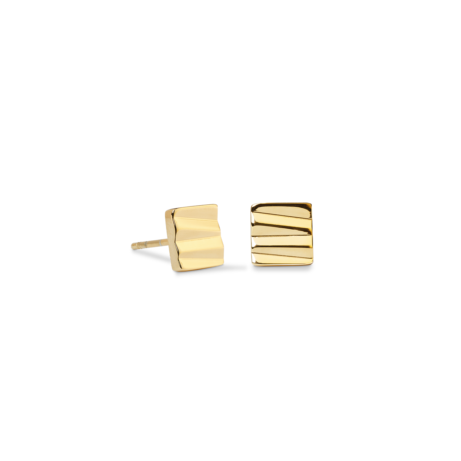 Orecchini a buco Square Wave oro