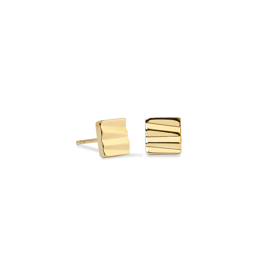 Orecchini a buco Square Wave oro