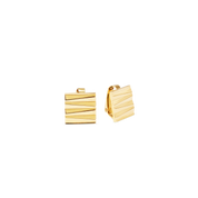 Orecchini a clip Square Wave Gold
