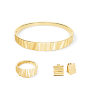 Orecchini a clip Square Wave Gold