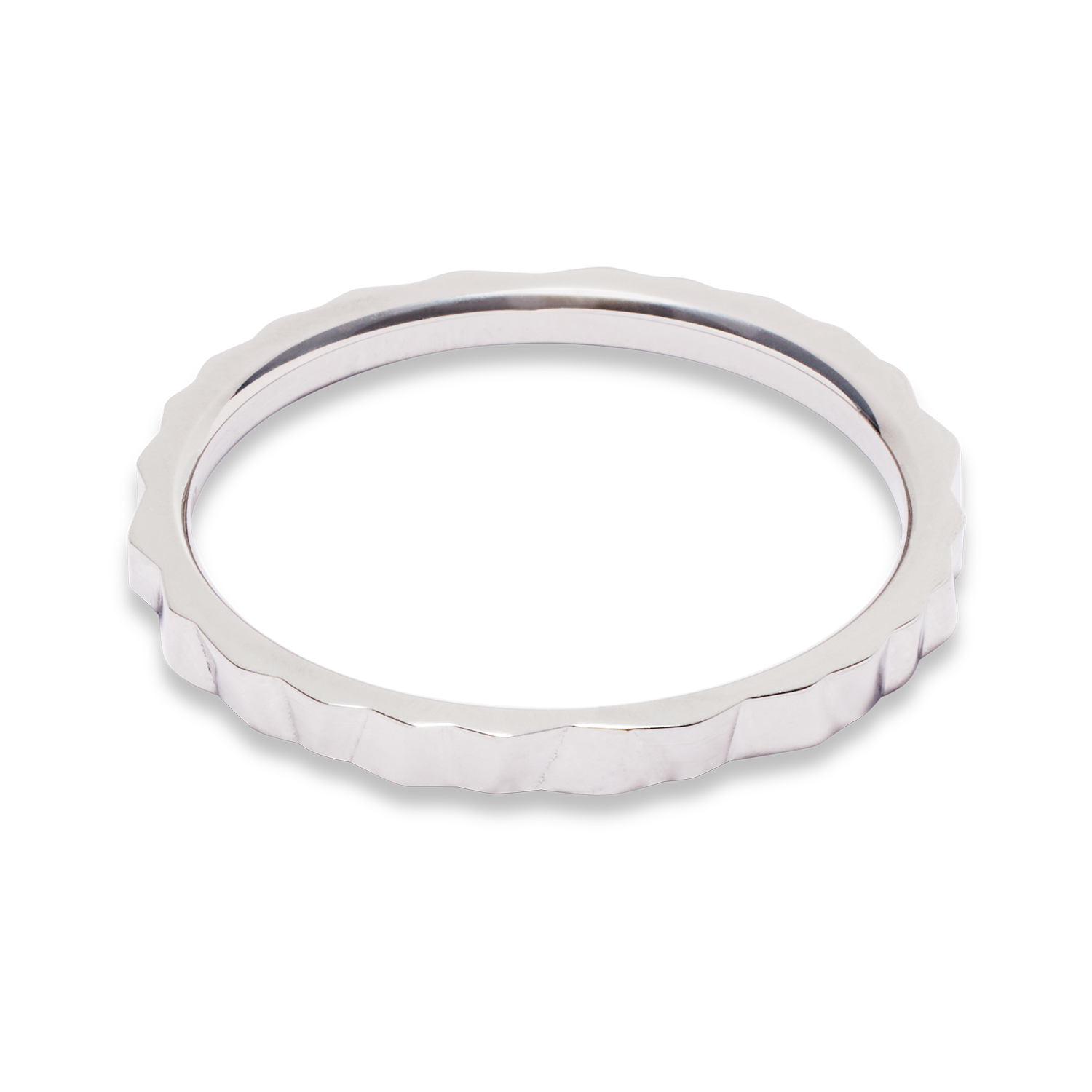 Anello Slim Wave Silber