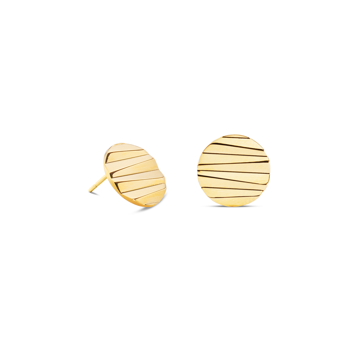 Orecchini a buco Round Wave Gold