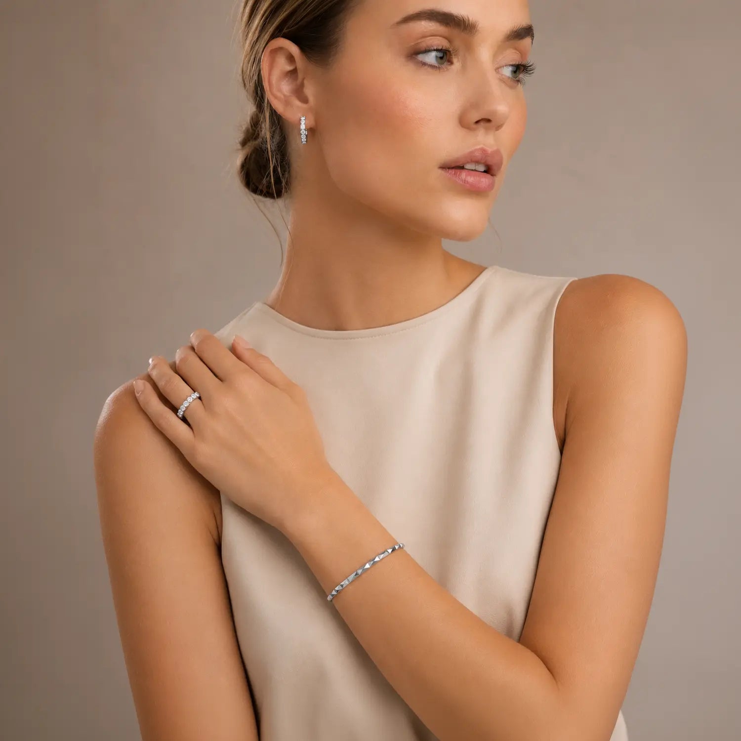 COEUR DE LION Creoli Eternal Love Bold argento – indossato