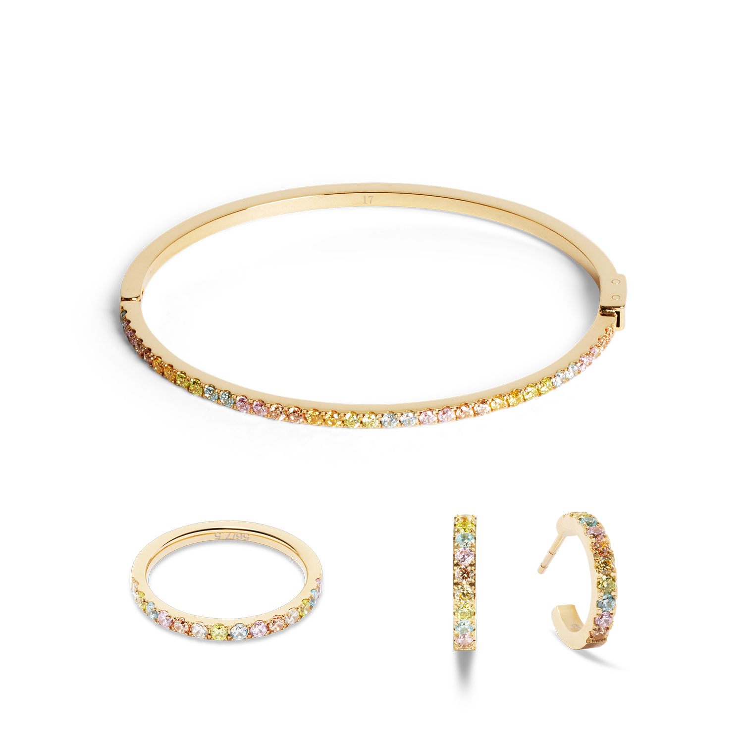 Bracciale Eternal Love oro-multicolore pastello