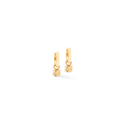Orecchini creoli Wave Cube oro