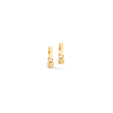 Orecchini creoli Wave Cube oro