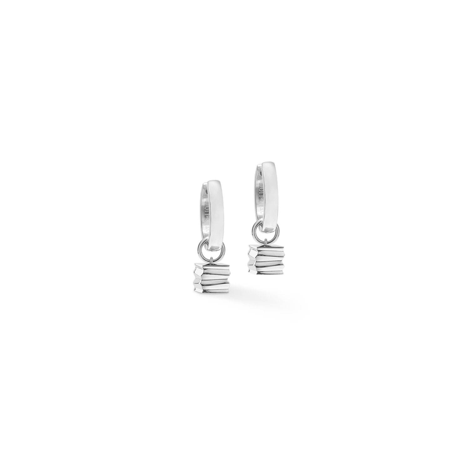 Orecchini creoli Wave Cube argento
