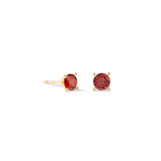Orecchini a buco Glam Dot 5 mm oro-rosso