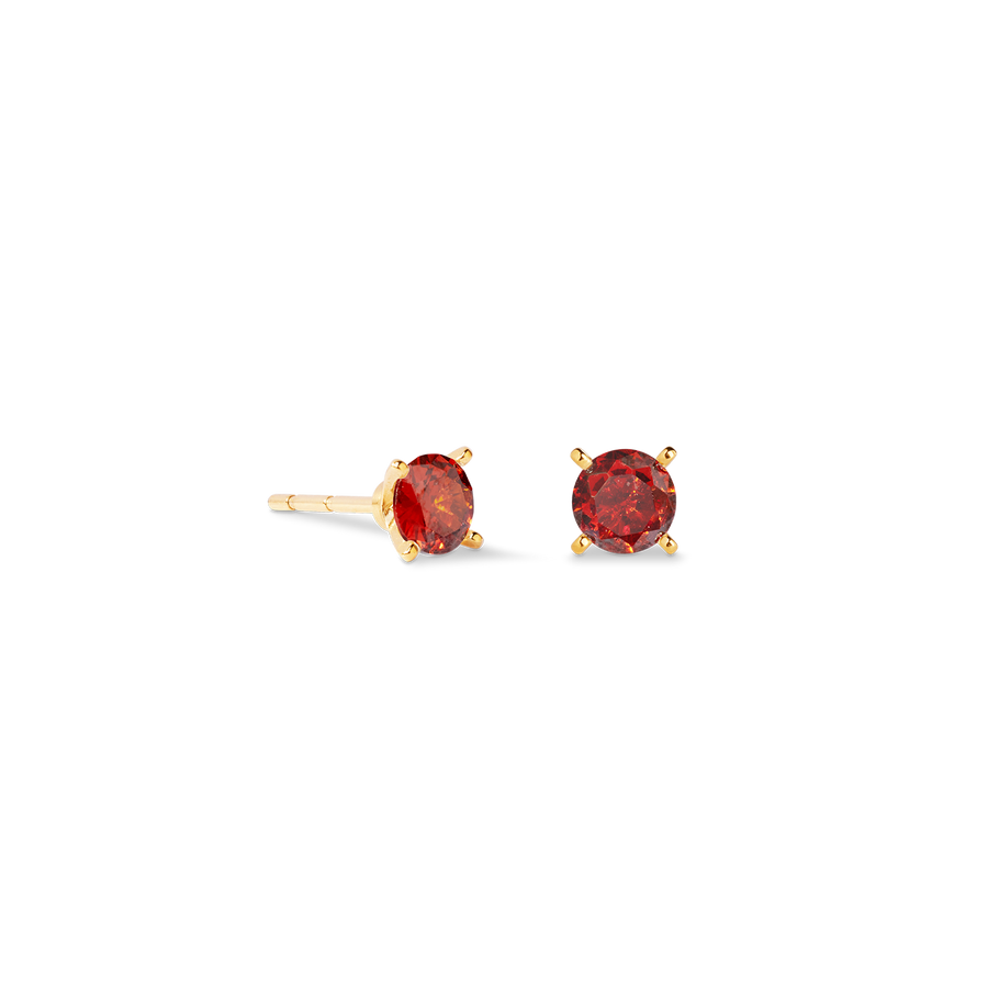 Orecchini a buco Glam Dot 5 mm oro-rosso