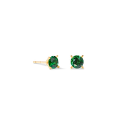 Orecchini a buco Glam Dot 5 mm oro-verde scuro