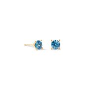 Orecchini a buco Glam Dot 5 mm oro-blu