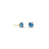 Orecchini a buco Glam Dot 5 mm oro-blu