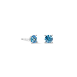 Orecchini a buco Glam Dot 5 mm argento-blu