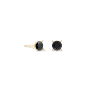 Orecchini a buco Glam Dot 5 mm oro-nero
