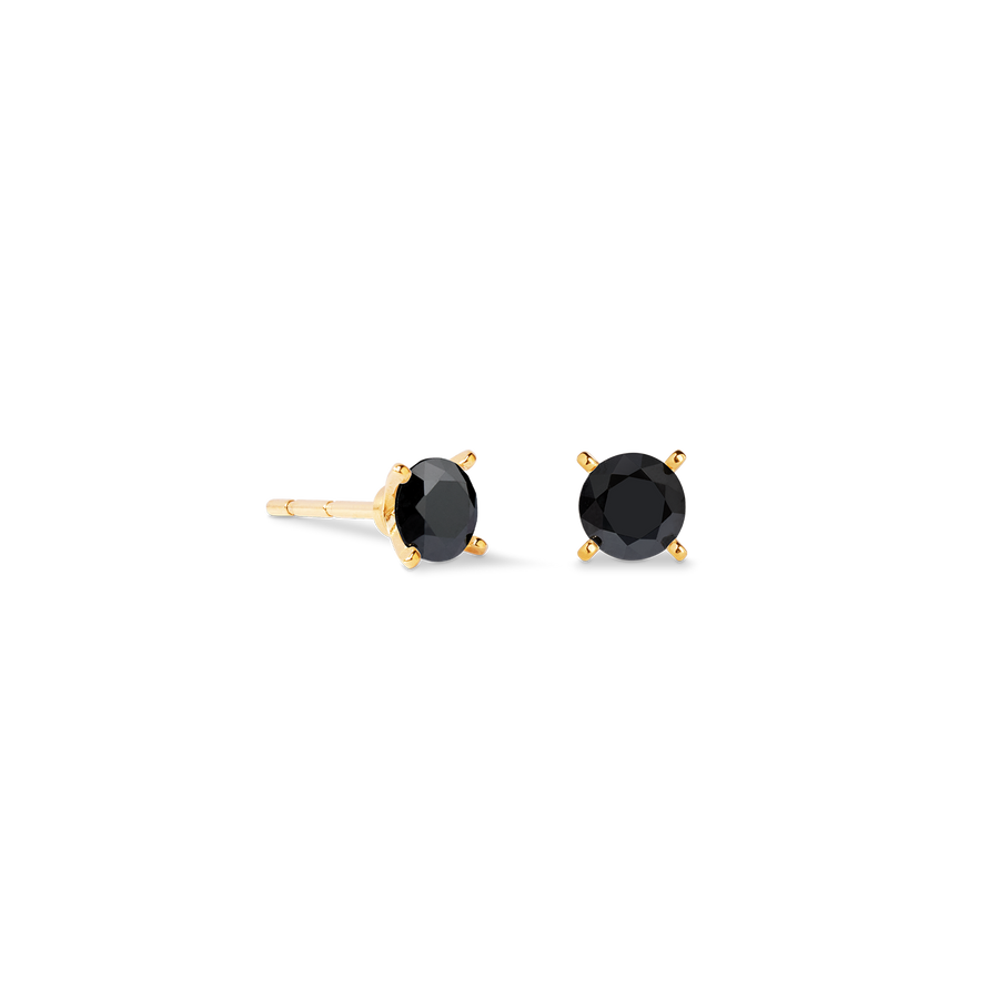 Orecchini a buco Glam Dot 5 mm oro-nero