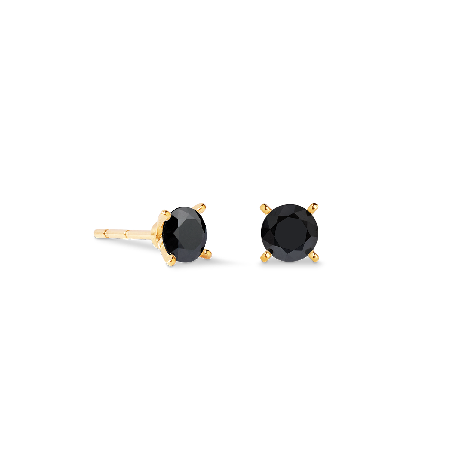 Orecchini a buco Glam Dot 5 mm oro-nero