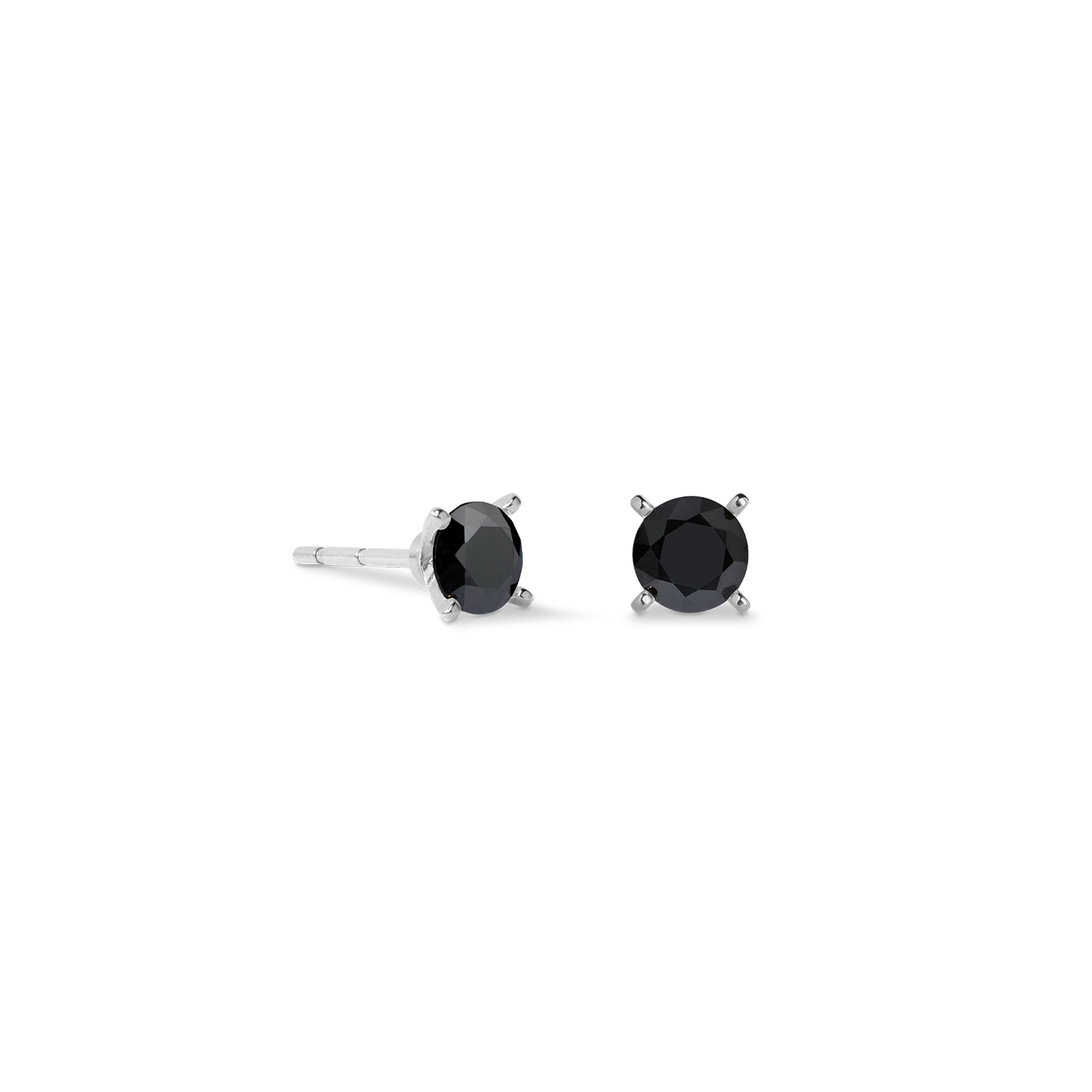 Orecchini a buco Glam Dot 5 mm argento-nero
