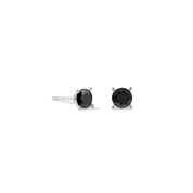 Orecchini a buco Glam Dot 5 mm argento-nero