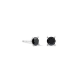 Orecchini a buco Glam Dot 5 mm argento-nero