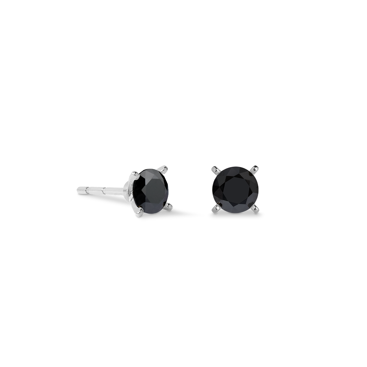 Orecchini a buco Glam Dot 5 mm argento-nero