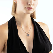 Orecchini a buco Glam Dot 5 mm argento-cristallo
