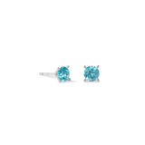 Orecchini a buco Glam Dot 5 mm argento-acqua