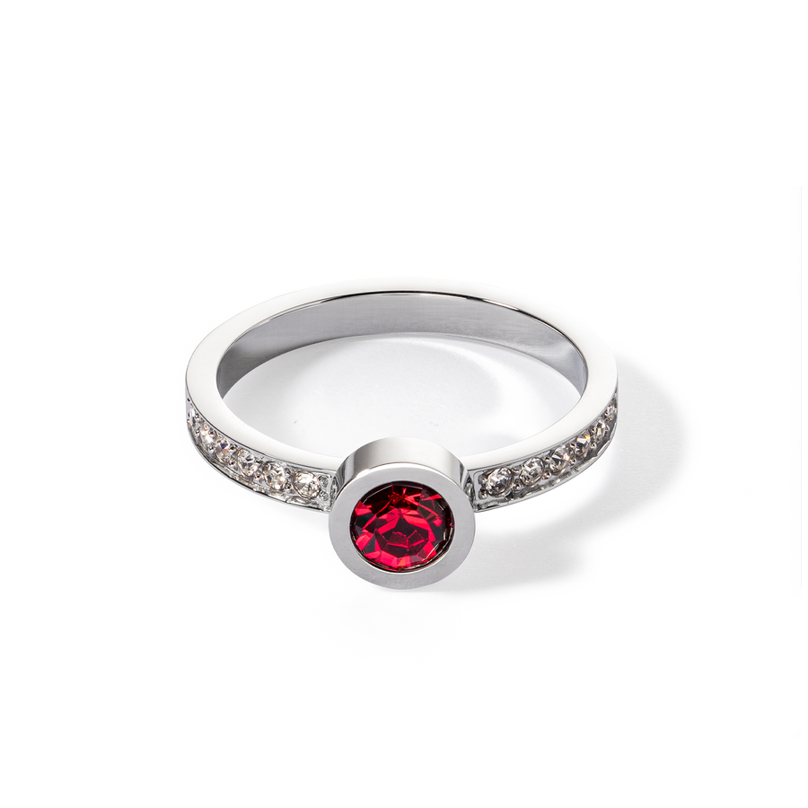 Anello Sparkling Dots argent rosso