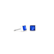 Orecchini Brillant Square small argento-blu
