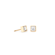 Orecchini Brillant Square small oro-cristallo
