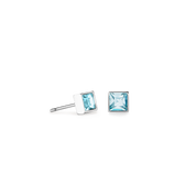 Orecchini Brillant Square small argento-acqua